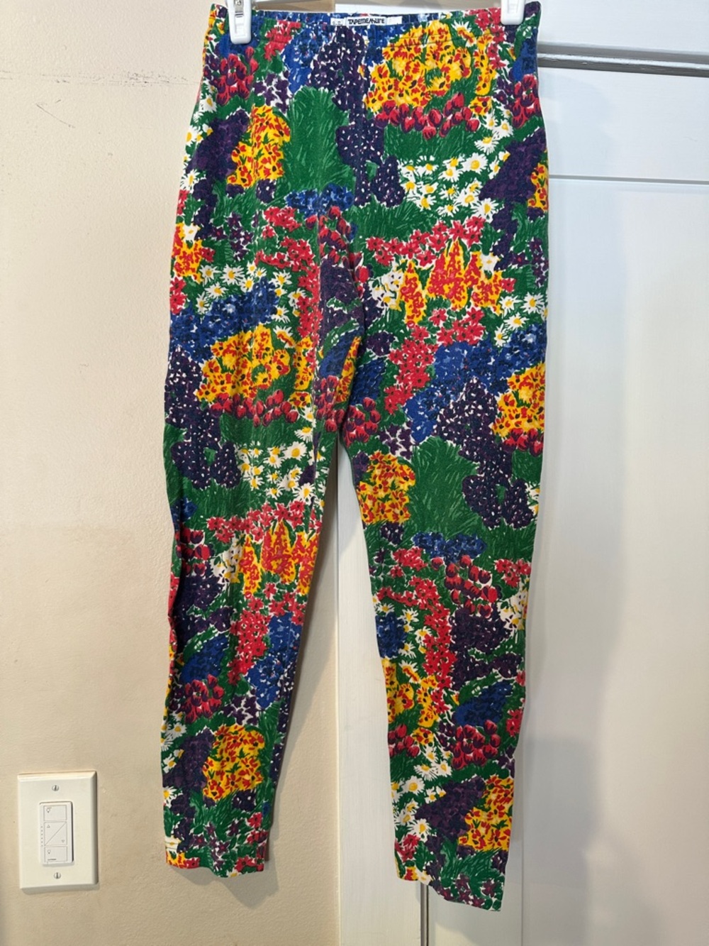 Women’s vintage Floral Print Stretch Pants - Multicolor
